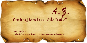 Andrejkovics Zénó névjegykártya